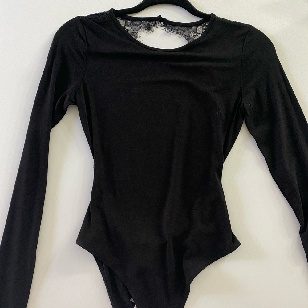 Open back lace bodysuit